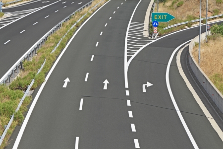 Interchange on egnatia motorway in Greece