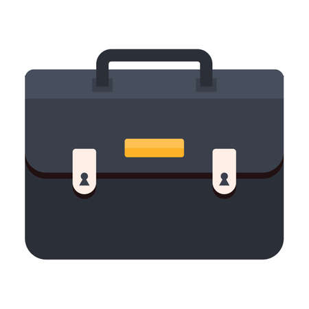 Briefcase vector flat icon, business bagのイラスト素材