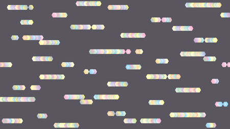 Pastel color of hexagon shape on dark gray background design, vector. Abstract motion objects...