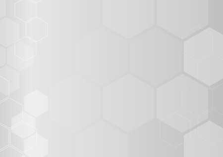 Light gray hexagon shape geometric background. Futuristic graphic technology concept cover template design, illustration vector.のイラスト素材