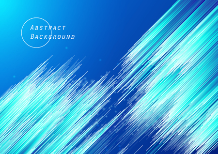 Technology blue abstract background, illustration vector. Shiny light fibre line concept design.のイラスト素材