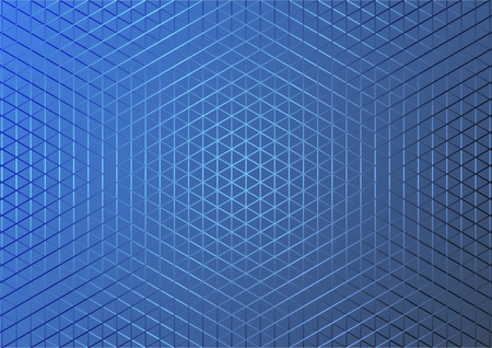 Abstract texture gradient blue isometric grid background. Technology network concept design, illustration vector.のイラスト素材
