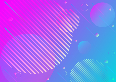 Geometric trendy futuristic abstract background illustration design,vector.Round circle gradient line shape element on blue violet background.Creative graphic template for web,cover,backdrop,flyer.のイラスト素材