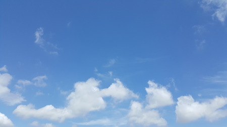 Blue sky with cloudy. Clouds is formation before raining in the morning.の写真素材