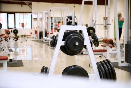 gym and stationary equipment for trainingのeditorial素材
