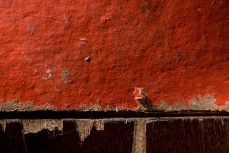 Background from two old boxes of red and brown colors.の写真素材
