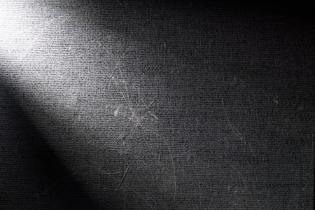 Black background illuminated from the left corner spotlight and vintage grunge background texture, black and white background for printing monochrome brochure, web ad, elegant dark gradientの写真素材