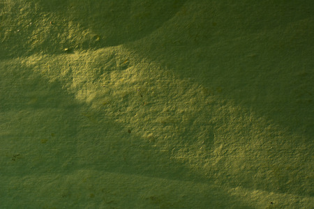 Green background illuminated from left corner spotlight and vintage grunge background textureの写真素材
