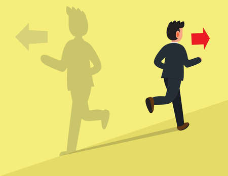 The concept of opinion is different for business choiceのイラスト素材