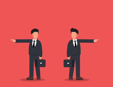 Businessman pointing at target vision.target direction of successful business strategy concept.のイラスト素材