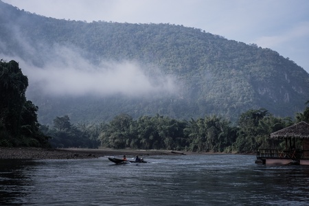 Forest water and the skyの素材