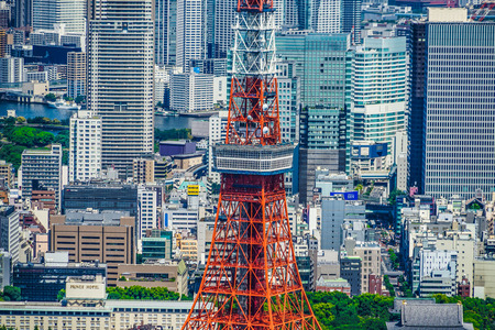 Tokyo Tower and urban landscape