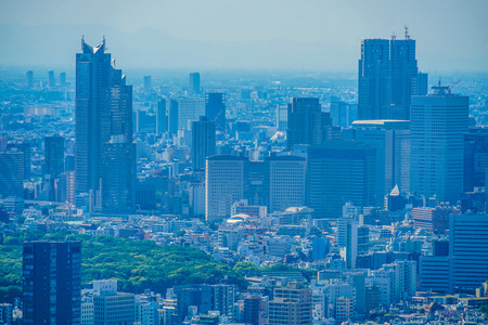 Tokyo of the city landscape and blue skyのeditorial素材
