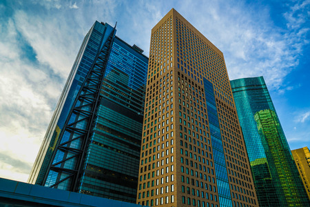 Minato-ku and groups of buildings of Shiodomeのeditorial素材