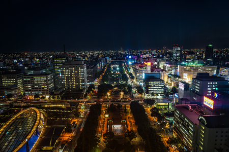 Sunset from the observatory of Nagoya TV Towerのeditorial素材