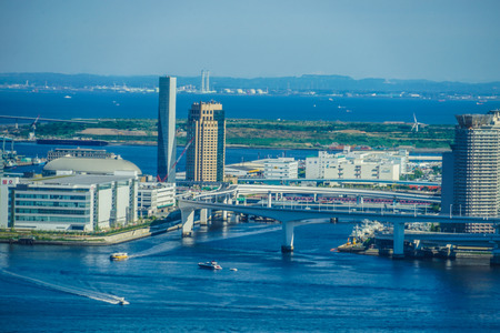 Tokyo skyline seen from the World Trade Center (top Seaside)のeditorial素材