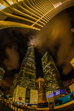 One World Trade Center and the Westfield World Trade Centerのeditorial素材