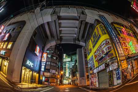 Akihabara skyline (night)のeditorial素材