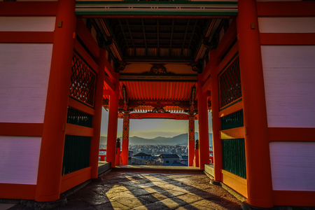 Shrine evening of light is pluggedのeditorial素材