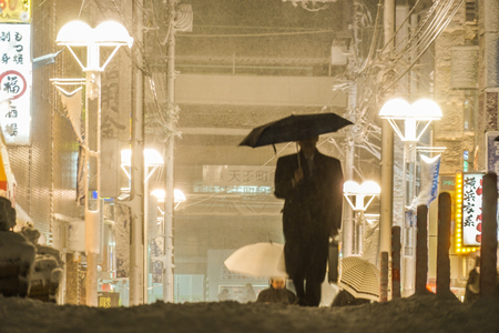 Image of the city snowのeditorial素材