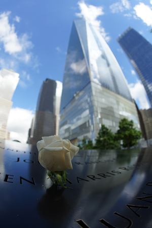 One World Trade Center and Ground Zero of rosesのeditorial素材