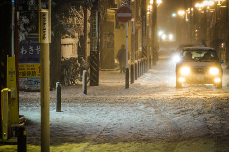 Image of the city snowのeditorial素材