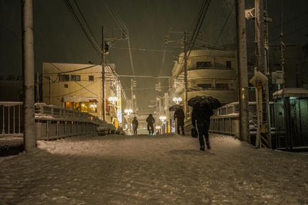 Image of the city snowのeditorial素材