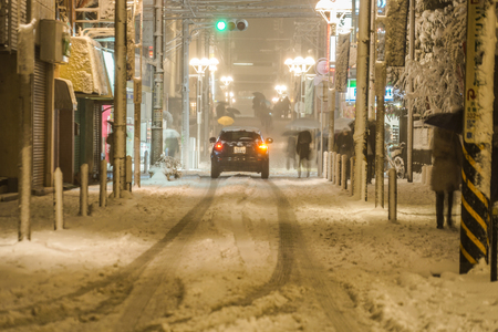 Image of the city snowのeditorial素材