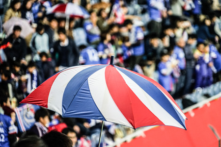 People to cheer the football gameのeditorial素材