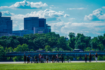 The view from the Lincoln Memorialのeditorial素材