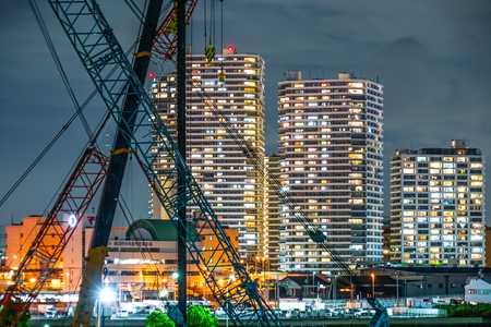Construction site of the Yokohama Minato Miraiのeditorial素材
