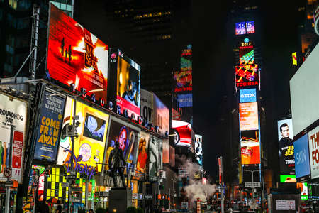 Night view of the New York Times Square (TimesSquare)