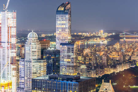 New York Manhattan night view