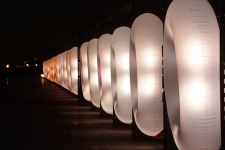 Image of glowing floatの写真素材