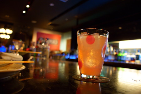 Cocktails and bar counterの写真素材