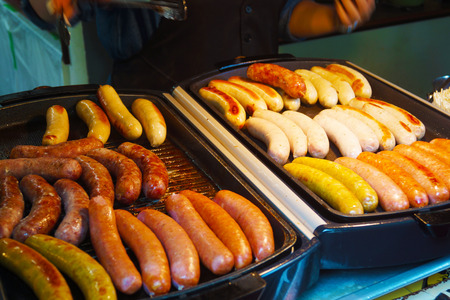 Image of sausage background.の写真素材