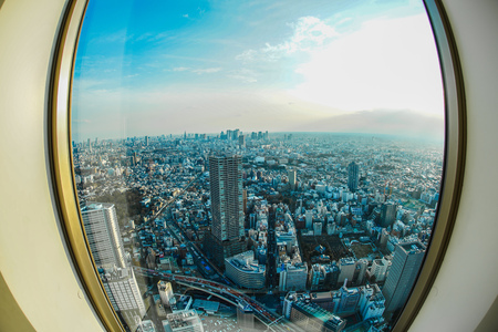 Sunshine 60 views from the observatoryのeditorial素材