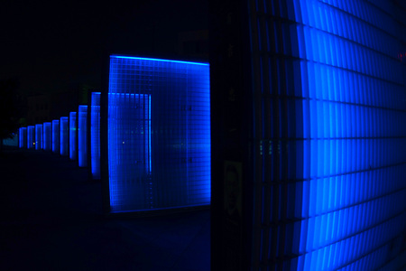 Image of inorganic blue wall