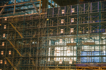 Construction site of an office building (Minato Mirai, Yokohama)のeditorial素材
