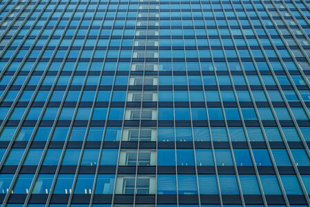 Sunny blue sky and the Akihabara of buildingsの写真素材