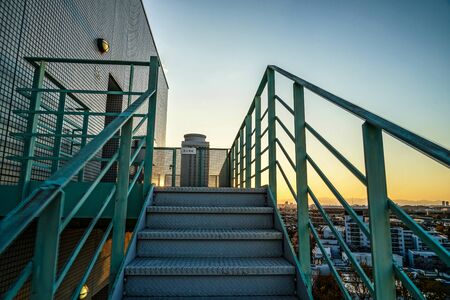 Sunset seen from the very stairsの写真素材
