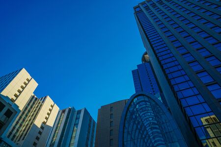 Sky of Shinjuku of buildings and autumnの写真素材