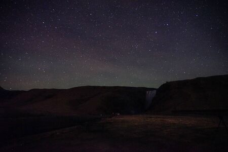 Waterfall of sk'gafoss of Icelandの写真素材