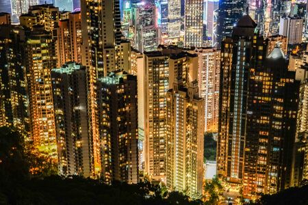 Hong Kong night view seen from Victoria Peak