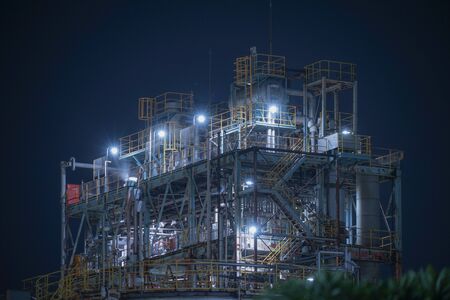 Factory night view of Kawasaki Keihin industrial zone