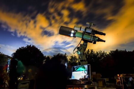 Image of astronomical observations at the telescopeの写真素材