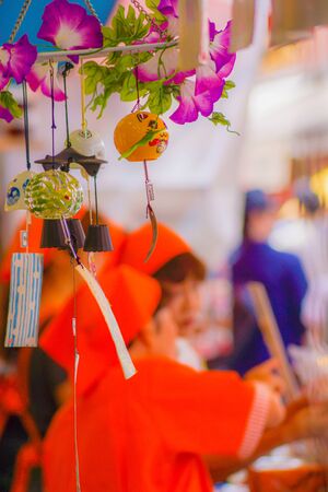 Summer of wind chimes (Japanese culture)の写真素材