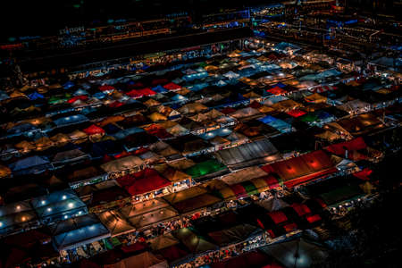 Night view of Talat lot Phi Ratchada (Thailand)のeditorial素材