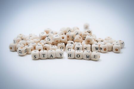 Stay home of the tree of (STAY HOME) blockの写真素材
