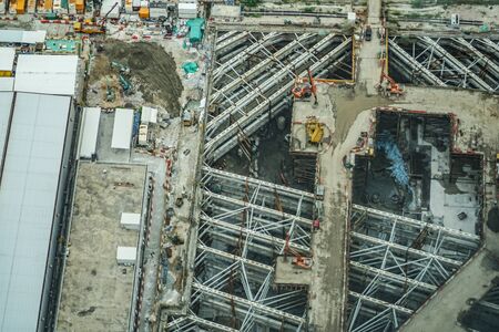 Hong Kong construction site imageの写真素材